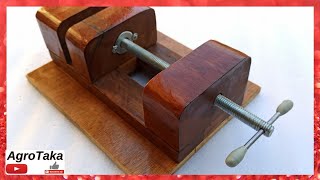 Making A Drill Press Vice  How To Make Wooden Vice [upl. by Annahtur]