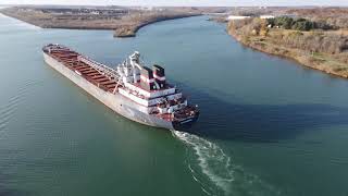 Algoma Compass along the Welland Canal [upl. by Anstice]