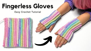 Learn How To Crochet Fingerless Gloves A StepbyStep Tutorial [upl. by Atoel]