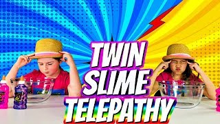 TWIN TELEPATHY SLIME CHALLENGE  Slime Edition [upl. by Conley318]