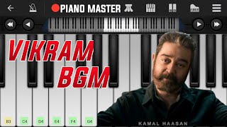 VIKRAM BGM Piano Tutorial Tamil Piano [upl. by Enajyram]