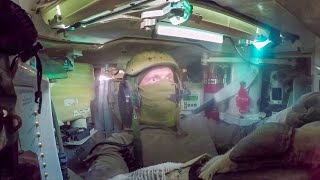 Inside US M1 Abrams Cabin Firing Massive Rounds in Middle of the Night [upl. by Zellner501]