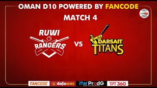 Oman D10 powered by Fancode  Match 04  Ruwi Rangers vs Darsait Titans [upl. by Westphal]