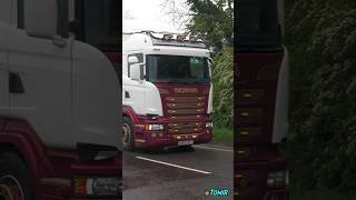 SCANIA R500 V8  R450  DAF XF  Truckfest Lincoln arrivals [upl. by Lechar]