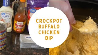 CROCKPOT BUFFALO CHICKEN DIP  SIMPLE EASY amp AFFORDABLE  PARTY FOOD [upl. by Chobot]