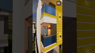 12X24 Feet With Car Parking House Tour kkhomedesign shorts [upl. by Bohrer]