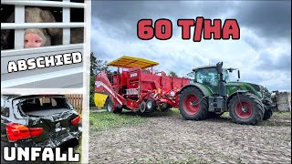 Verkehrsunfall beim Heu holen  Traumertrag in den 🥔  Farmvlog 133 [upl. by Auhsaj774]