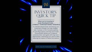 INVESTOR QUICK TIPs  Underdeveloped Investing [upl. by Bengt]