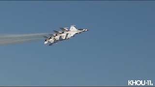 Raw video Thunderbirds rehearse for Wings Over Houston [upl. by Marchelle552]