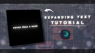 expandinggrowing text tutorial on alight motion [upl. by Anh]