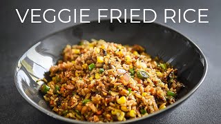 Vegetable Fried Rice Recipe  EASY Vegetarian Chinese dinner idea [upl. by Pulcheria]