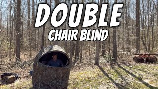 Ameristep Deluxe￼ DOUBLE Chair Blind  Tent Chair Review [upl. by Notslar]