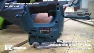 How to Cut Curves  Makita JV100D Cordless Jigsaw Demo DIYTradetips [upl. by Friedrick]