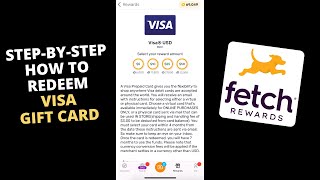 How Redeem VISA Gift Card On Fetch Rewards [upl. by Nemlaz68]