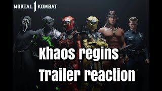 Mortal Kombat 1 Khaos Reigns REACTION Official Announcement Trailer [upl. by Enelez103]