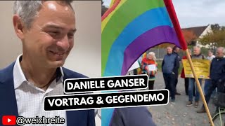 Vortrag Daniele Ganser und Gegendemo in Falkensee  27102024 [upl. by Ahcsatan506]