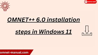 OMNET 6 0 installation steps in Windows 11 [upl. by Narba]