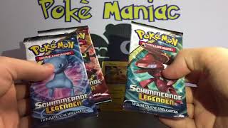 Pikachu Pin Kollektion Box SCHIMMERNDE LEGENDEN Booster Packs deutsch [upl. by Hagan]