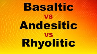 Basaltic VS Andesitic VS Rhyolitic Magmas [upl. by Niall]