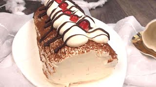 Tiramisu façon bûche de noël sans cuisson [upl. by Lopes906]