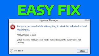 How To Fix Hypervisor is Not Running Error in Windows 11 [upl. by Selbbep]