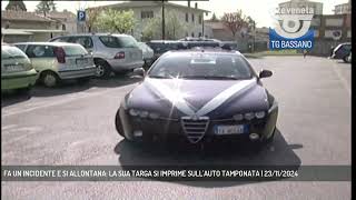 FA UN INCIDENTE E SI ALLONTANA LA SUA TARGA SI IMPRIME SULLAUTO TAMPONATA  23112024 [upl. by Erreid]