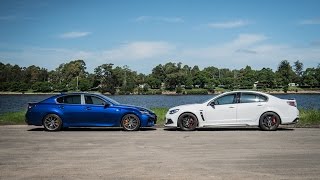 2017 HSV Clubsport LSA 410kW vs Lexus GS F 0100kmh amp engine sound [upl. by Latvina]