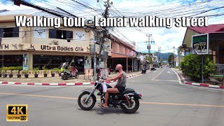 4K Lamai walking street Koh Samui  Morning walking tour  Streets of Thailand 2021 [upl. by Jonna]