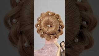 😌Moño elegante para ocasión importante hairstyle hair shotrs shortsviral [upl. by Alohs296]