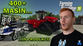 VSI TRAKTORJI PRIKLJUČKI IN PRODUKCIJE V FARMING SIMULATOR 25  Garage Tour [upl. by Rialb432]