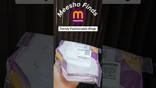 Korean Trendy Rings  Starting at Just 86  from meesho unboxing meeshofinds shorts meesho [upl. by Ledah]