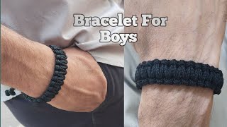 Black Thread Bracelet MakingBlack Thread Bracelet For BoysAnklet Making For HandBoys Bracelet [upl. by Ained]