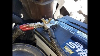 Battery Terminal Repair  Clean Crimp Solder [upl. by Helban959]