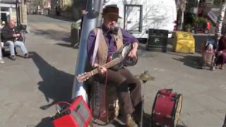 Rob Gray Little Big Band busking in Hebden Bridge [upl. by Etnaid]