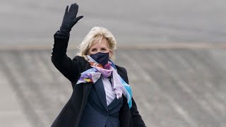 First Lady Dr Jill Biden tours Naval Air Station Whidbey Island [upl. by Goodwin]