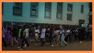 Protesters march in Nairobi ahead of Tuesday National shutdown [upl. by Sakram185]