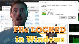 Cant delete a file Easily find which process has a file locked in Windows without 3rd party apps [upl. by Llerrej653]