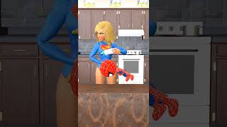 Lil spidey And Baby Thanos Fighting For Milk  Mother Love 😘 spiderman shorts [upl. by Ellinnet]