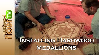 Installing Hardwood Floor Medallions [upl. by Erdried629]