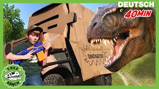 DinosaurierHerausforderung und Flucht mit dem Dinonator  TRex Ranch  Dinosaurier für Kinder [upl. by Ellecrad]