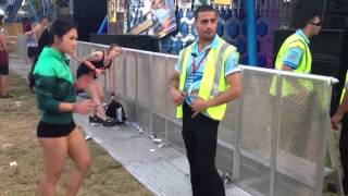 Gabber sesh with security guard at Defqon [upl. by Yelyac]