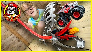 Monster Jam ThunderROARus Drop SUPER COMPILATION  Unboxing Play amp Monster Truck World Record [upl. by Oak]