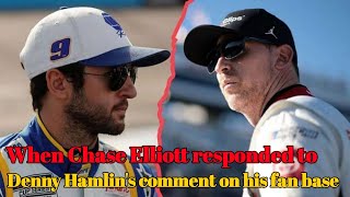 When Chase Elliott responded to Denny Hamlins comment on his fan base [upl. by Erde]