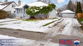 House for sale at 645 Cambridge Street in River Heights Winnipeg [upl. by Netsirt]