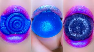 ASMR Lippen blaue Kohakutou Süßigkeiten Essensgeräusche Emoji [upl. by Aoht]