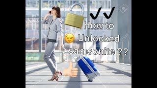 Easy trick to unlock a suitcase  Samsonite Please Subscribe to my Channel [upl. by Sternberg]