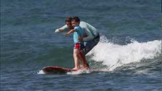 Kids Tandem Surf Lessons at Hans Hedemann Surf School Waikiki [upl. by Aras495]