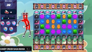 Candy Crush Saga Level 8734 NO BOOSTERS ✅🔄 Super Sugar Crush™ Candilicious™ [upl. by Seaman653]