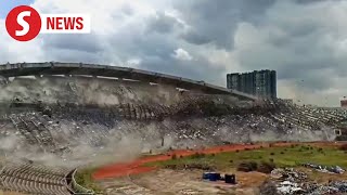 Shah Alam stadium demolition work starts [upl. by Axel583]