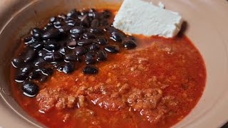 Una receta muy fácil 😋 Salsa de Chorizo con frijoles 🔥 [upl. by Enilegnave875]